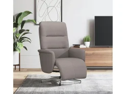 Poltrona | Cadeira Relax | Cadeira reclinável com apoio de pés tecido cinzento-acastanhado SHL991560^ Poltrona