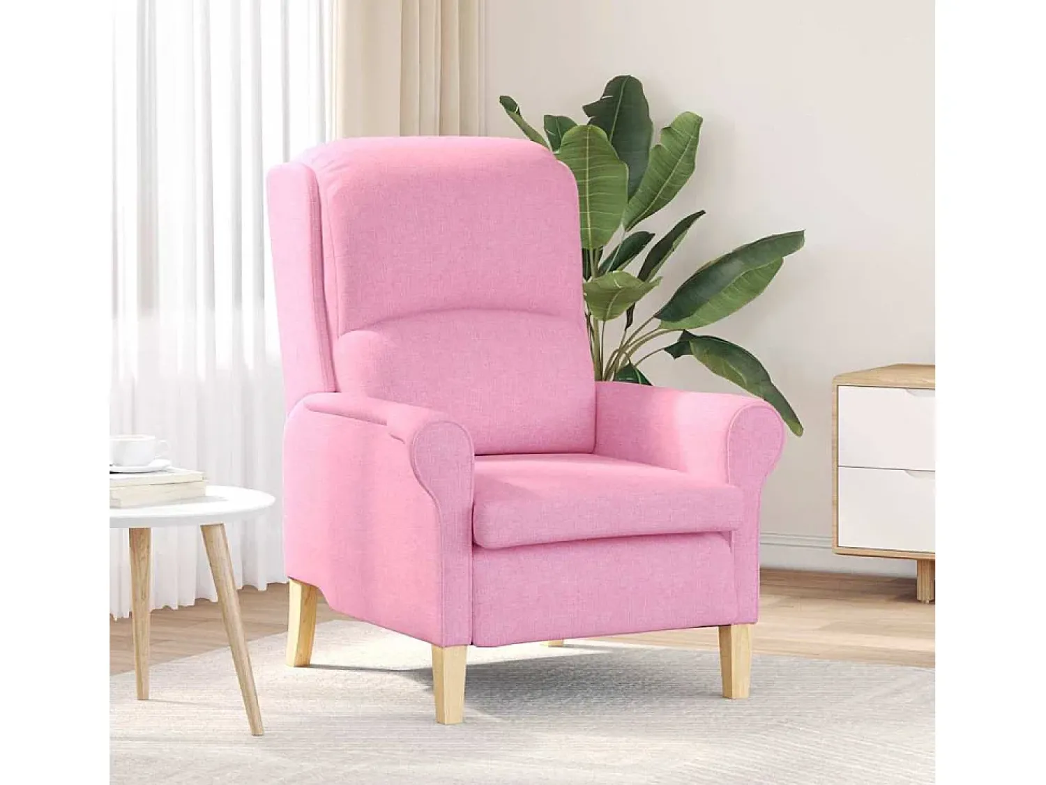 Online Poltrona | Cadeira Relax | Poltrona Confortável para Sala 76x94x102 cm tecido SHL470401 Rosa