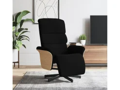 Clearance Poltrona | Cadeira Relax | Cadeira reclinável com apoio de pés tecido SHL736430 Preto