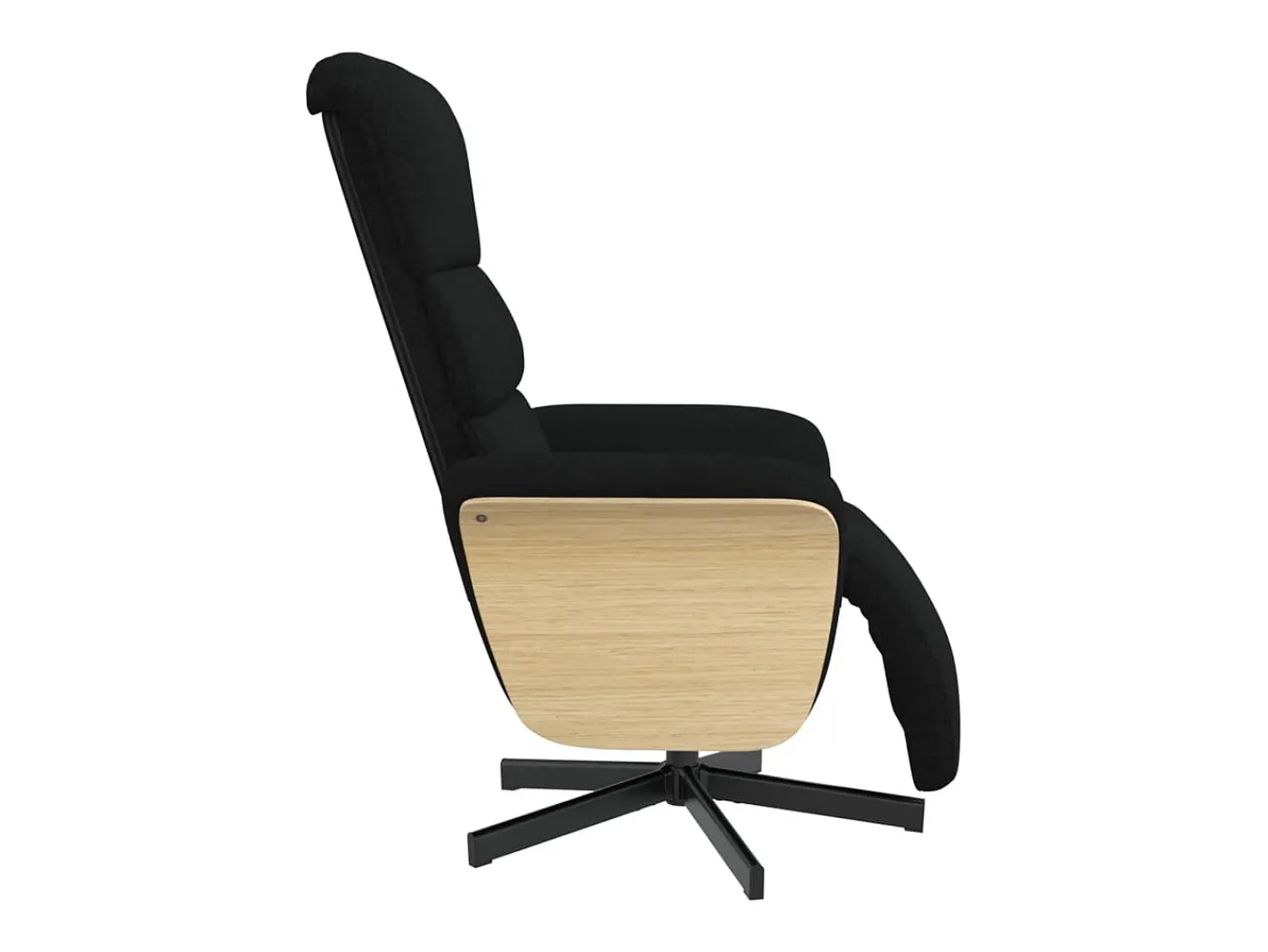 Clearance Poltrona | Cadeira Relax | Cadeira reclinável com apoio de pés tecido SHL736430 Preto
