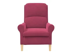Poltrona* Poltrona | Cadeira Relax | Poltrona Confortável para Sala tinto 76x94x102 cm Veludo SHL562720 Vermelho