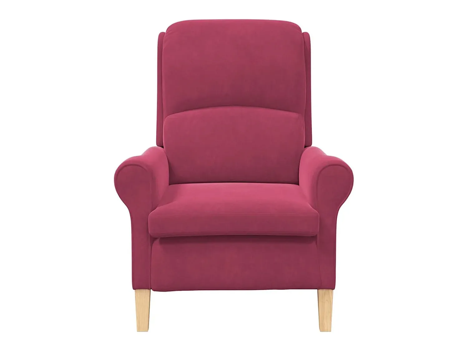 Poltrona* Poltrona | Cadeira Relax | Poltrona Confortável para Sala tinto 76x94x102 cm Veludo SHL562720 Vermelho