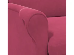 Poltrona* Poltrona | Cadeira Relax | Poltrona Confortável para Sala tinto 76x94x102 cm Veludo SHL562720 Vermelho