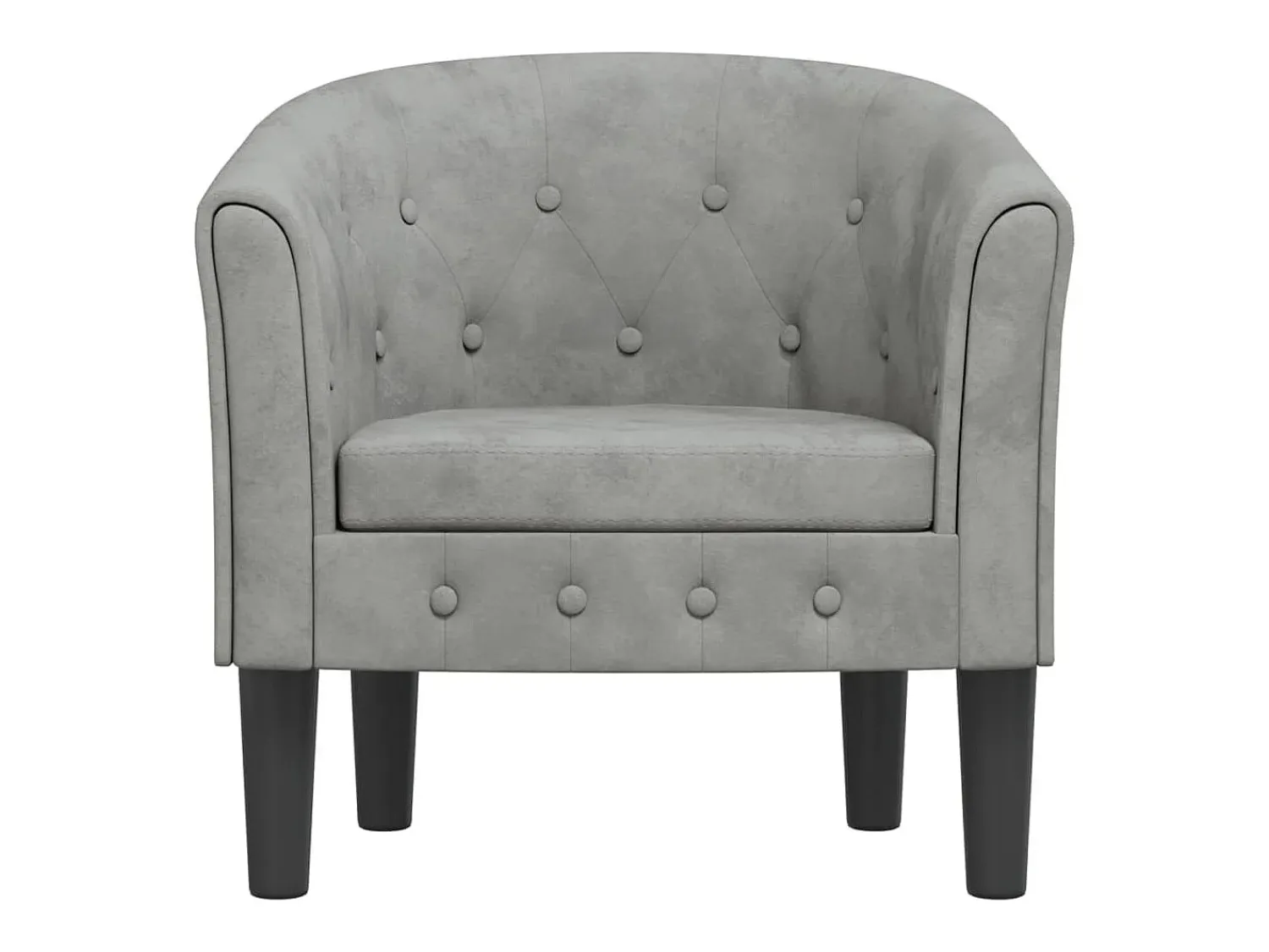 Poltrona| Poltrona | Cadeira Relax | Poltrona Confortável para Sala veludo -claro SHL390866 Cinzento
