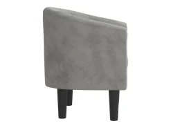 Poltrona| Poltrona | Cadeira Relax | Poltrona Confortável para Sala veludo -claro SHL390866 Cinzento