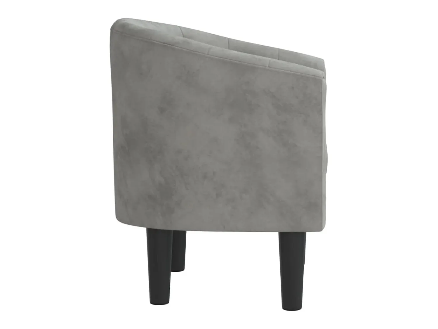 Poltrona| Poltrona | Cadeira Relax | Poltrona Confortável para Sala veludo -claro SHL390866 Cinzento
