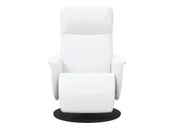 Poltrona* Poltrona | Cadeira Relax | Cadeira reclinável com apoio de pés couro artificial SHL718634 Branco