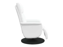 Poltrona* Poltrona | Cadeira Relax | Cadeira reclinável com apoio de pés couro artificial SHL718634 Branco