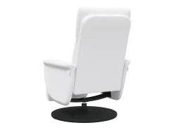 Poltrona* Poltrona | Cadeira Relax | Cadeira reclinável com apoio de pés couro artificial SHL718634 Branco