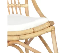Discount Poltrona | Cadeira Relax | Cadeira de vime e linho SHL100334 Branco