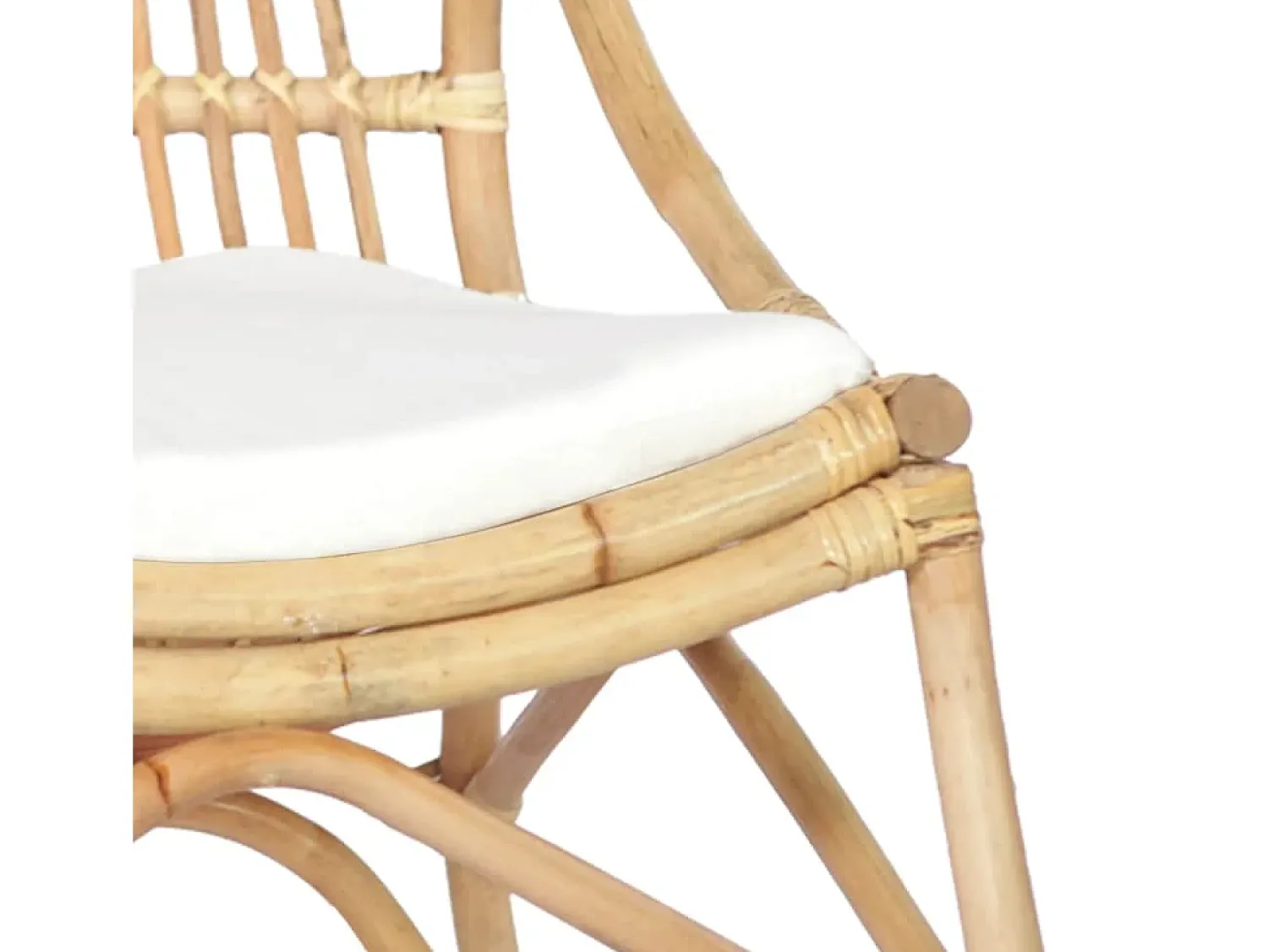 Discount Poltrona | Cadeira Relax | Cadeira de vime e linho SHL100334 Branco
