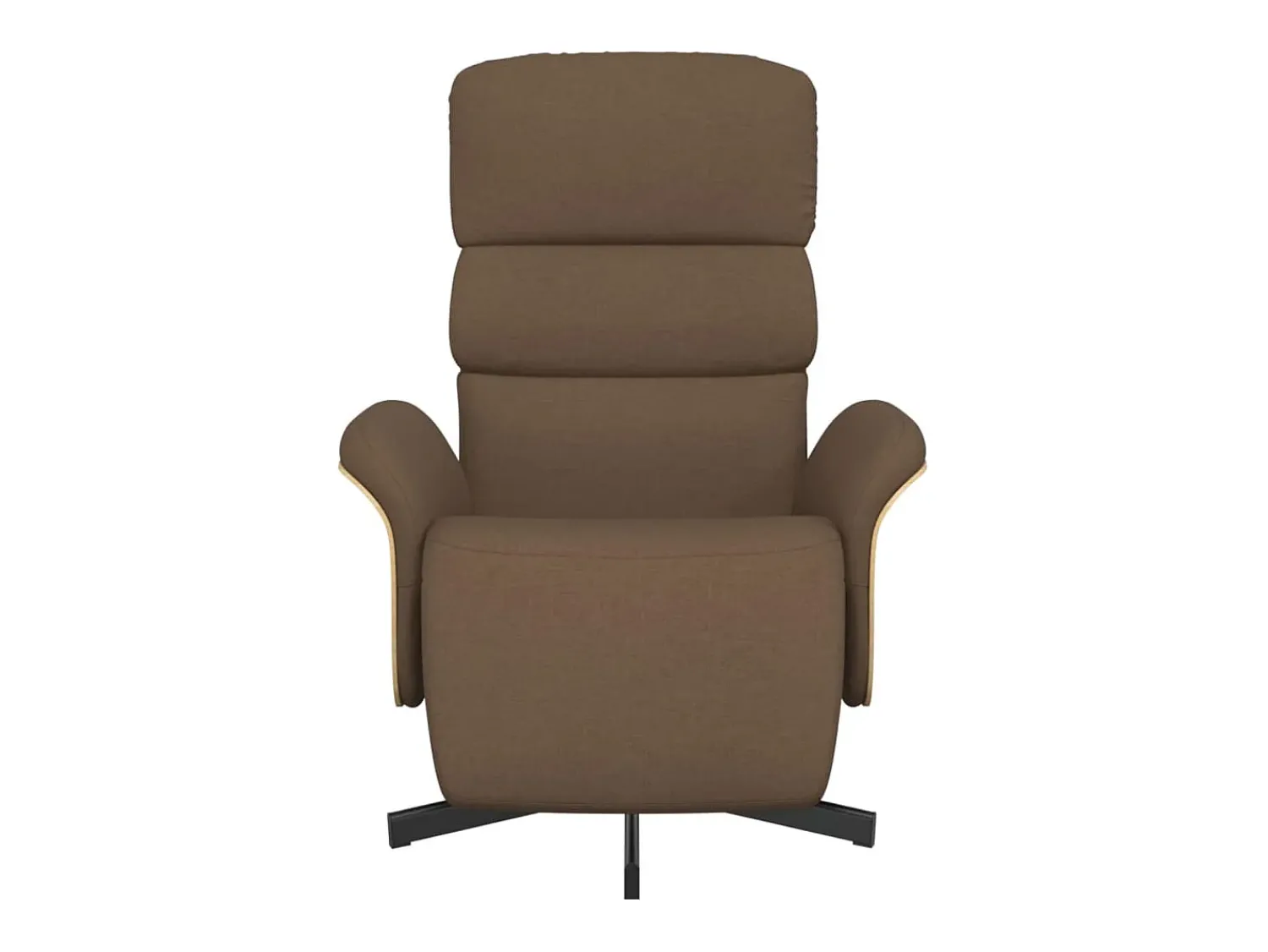 Poltrona* Poltrona | Cadeira Relax | Cadeira reclinável com apoio de pés tecido SHL518118 Castanho