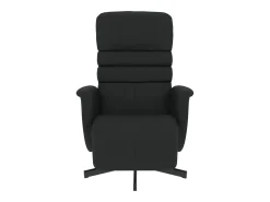 Poltrona* Poltrona | Cadeira Relax | Cadeira reclinável com apoio de pés couro artificial SHL655359 Preto