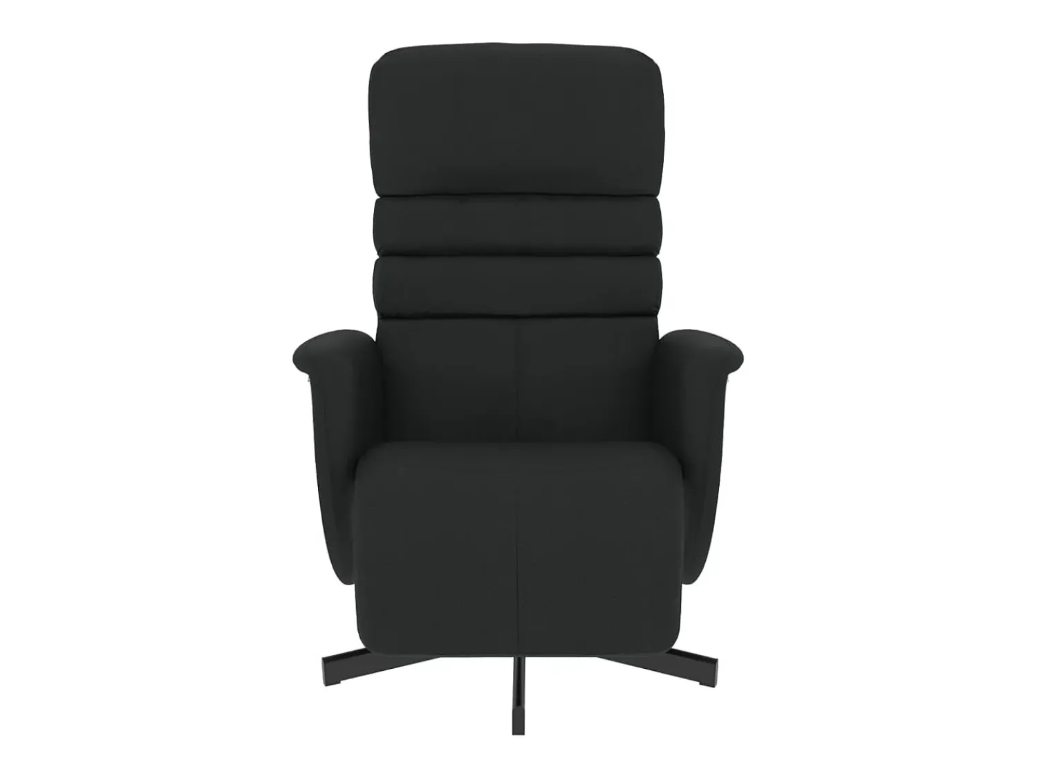 Poltrona* Poltrona | Cadeira Relax | Cadeira reclinável com apoio de pés couro artificial SHL655359 Preto