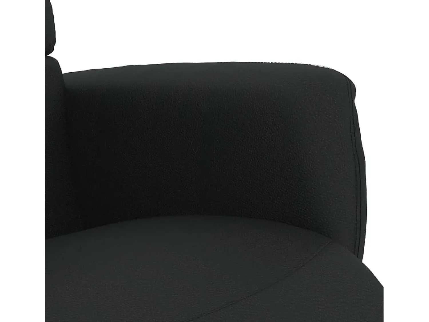 Poltrona* Poltrona | Cadeira Relax | Cadeira reclinável com apoio de pés couro artificial SHL655359 Preto