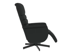 Poltrona* Poltrona | Cadeira Relax | Cadeira reclinável com apoio de pés couro artificial SHL655359 Preto