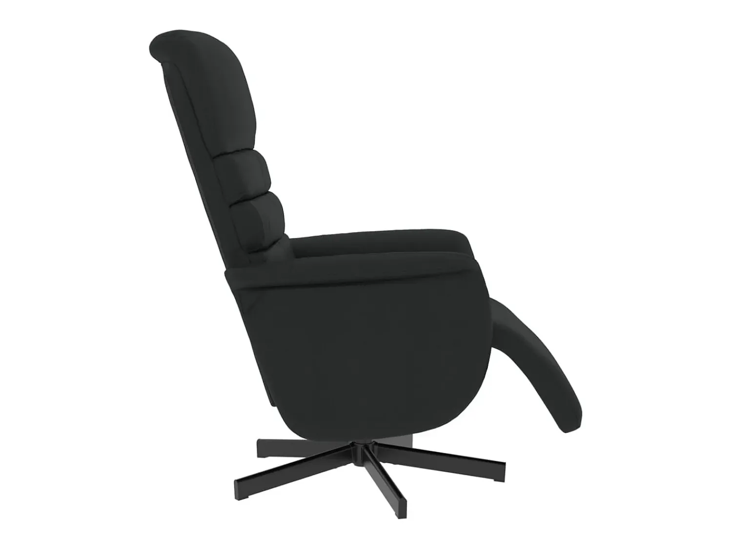 Poltrona* Poltrona | Cadeira Relax | Cadeira reclinável com apoio de pés couro artificial SHL655359 Preto