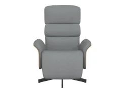 Hot Poltrona | Cadeira Relax | Cadeira reclinável com apoio de pés tecido -claro SHL885140 Cinzento