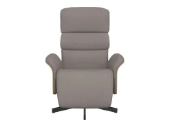 Online Poltrona | Cadeira Relax | Cadeira reclinável com apoio de pés tecido cinzento-acastanhado SHL289771 Taupe