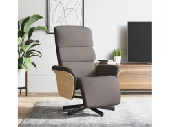 Online Poltrona | Cadeira Relax | Cadeira reclinável com apoio de pés tecido cinzento-acastanhado SHL289771 Taupe