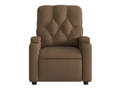 Best Poltrona | Cadeira Relax | Cadeira reclinável tecido SHL836991 Castanho
