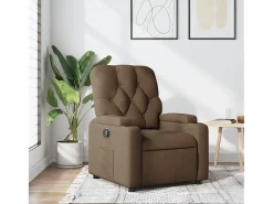 Best Poltrona | Cadeira Relax | Cadeira reclinável tecido SHL836991 Castanho