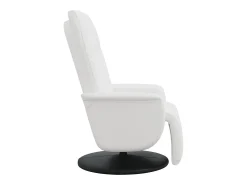 Sale Poltrona | Cadeira Relax | Cadeira reclinável com apoio de pés couro artificial SHL928383 Branco