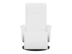 Sale Poltrona | Cadeira Relax | Cadeira reclinável com apoio de pés couro artificial SHL928383 Branco