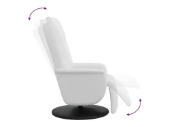 Sale Poltrona | Cadeira Relax | Cadeira reclinável com apoio de pés couro artificial SHL928383 Branco