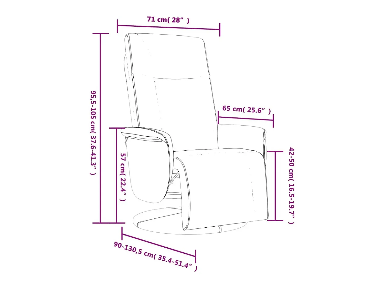 Sale Poltrona | Cadeira Relax | Cadeira reclinável com apoio de pés couro artificial SHL928383 Branco