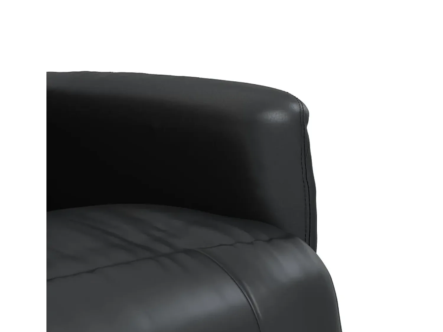 Poltrona* Poltrona | Cadeira Relax | Cadeira reclinável com apoio de pés couro artificial SHL732364 Preto