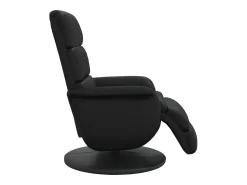 Poltrona| Poltrona | Cadeira Relax | Cadeira reclinável com apoio de pés couro artificial SHL281163 Preto