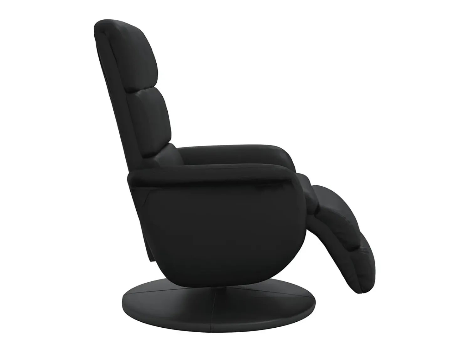 Poltrona| Poltrona | Cadeira Relax | Cadeira reclinável com apoio de pés couro artificial SHL281163 Preto