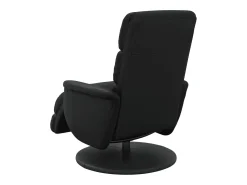 Poltrona| Poltrona | Cadeira Relax | Cadeira reclinável com apoio de pés couro artificial SHL281163 Preto