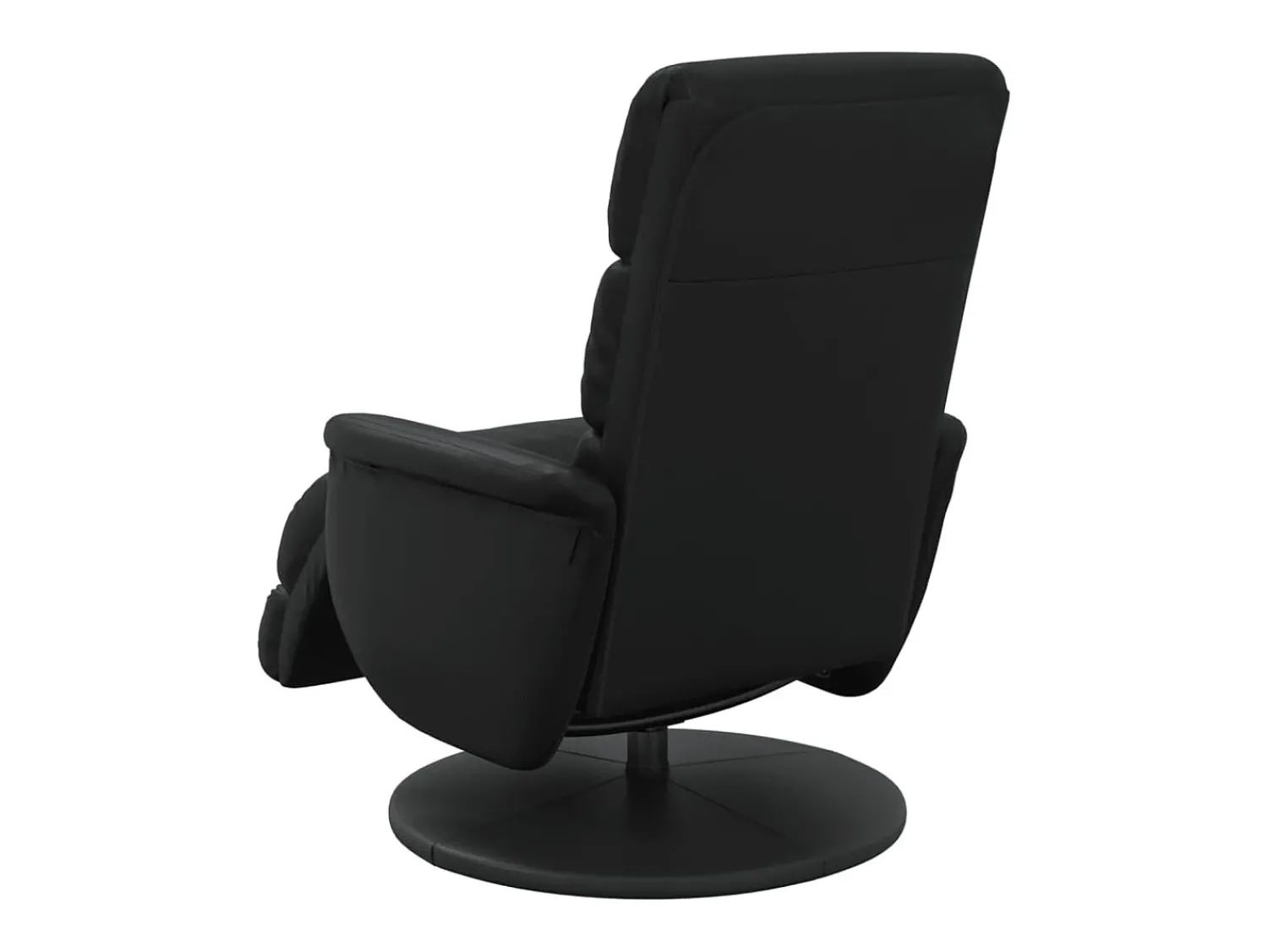 Poltrona| Poltrona | Cadeira Relax | Cadeira reclinável com apoio de pés couro artificial SHL281163 Preto