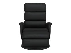 Poltrona| Poltrona | Cadeira Relax | Cadeira reclinável com apoio de pés couro artificial SHL281163 Preto