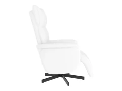 Poltrona| Poltrona | Cadeira Relax | Cadeira reclinável com apoio de pés couro artificial SHL639947 Branco
