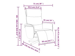 Poltrona| Poltrona | Cadeira Relax | Cadeira reclinável com apoio de pés couro artificial SHL639947 Branco