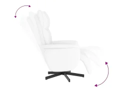 Poltrona| Poltrona | Cadeira Relax | Cadeira reclinável com apoio de pés couro artificial SHL639947 Branco