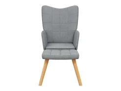 Sale Poltrona | Cadeira Relax + banco tecido -claro SHL757870 Cinzento