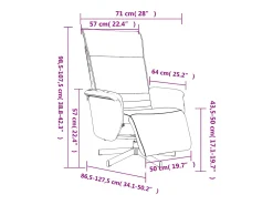 Online Poltrona | Cadeira Relax | Cadeira reclinável com apoio de pés couro artificial cor SHL628463 Creme