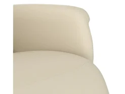 Online Poltrona | Cadeira Relax | Cadeira reclinável com apoio de pés couro artificial cor SHL628463 Creme
