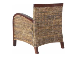 Poltrona* Poltrona | Cadeira Relax | Poltrona Confortável para Sala vime tecido à mão SHL567196 Castanho