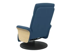 Clearance Poltrona | Cadeira Relax | Cadeira reclinável com apoio de pés tecido SHL605348 Azul