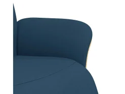 Clearance Poltrona | Cadeira Relax | Cadeira reclinável com apoio de pés tecido SHL605348 Azul