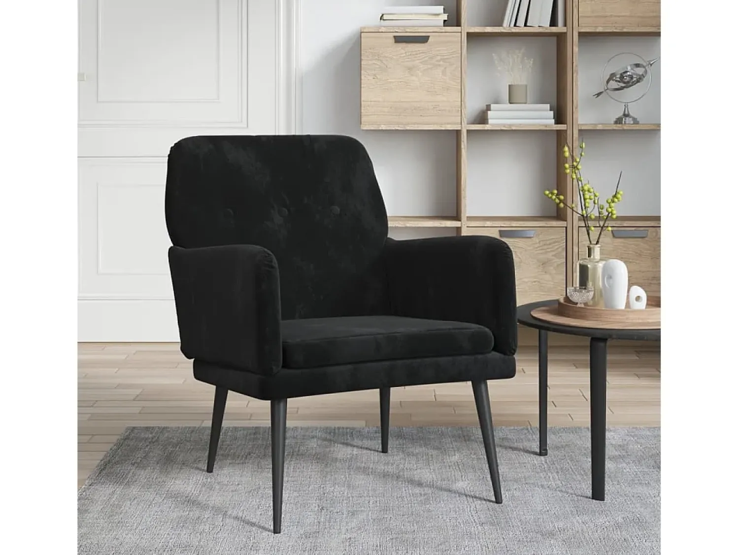 Poltrona | Cadeira Relax com apoio de braços 62x79x79 cm veludo SHL737662^ Poltrona