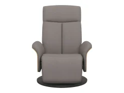 Poltrona | Cadeira Relax | Cadeira reclinável com apoio de pés tecido cinzento-acastanhado SHL526885^ Poltrona