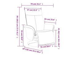 Poltrona | Cadeira Relax | Cadeira reclinável com apoio de pés tecido cinzento-acastanhado SHL526885^ Poltrona