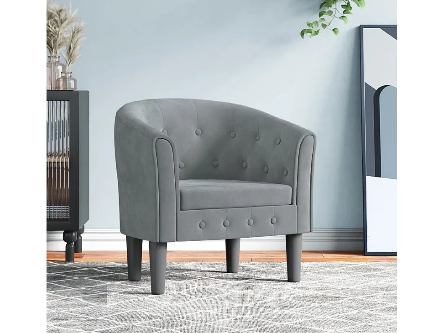 Poltrona | Cadeira Relax | Poltrona Confortável para Sala veludo cinzento-escuro SHL333425^ Poltrona