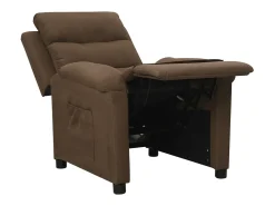 Outlet Poltrona | Cadeira Relax | Cadeira reclinável tecido SHL67488 Castanho